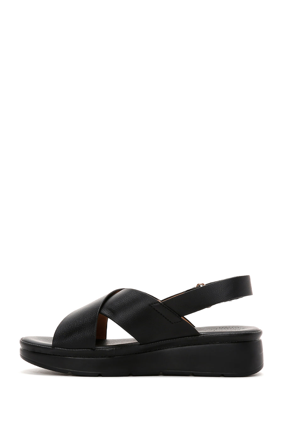 Women's Black Thick Sole Comfort Sandals