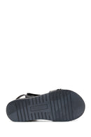 Kadın Siyah Deri Comfort Sandalet | Derimod