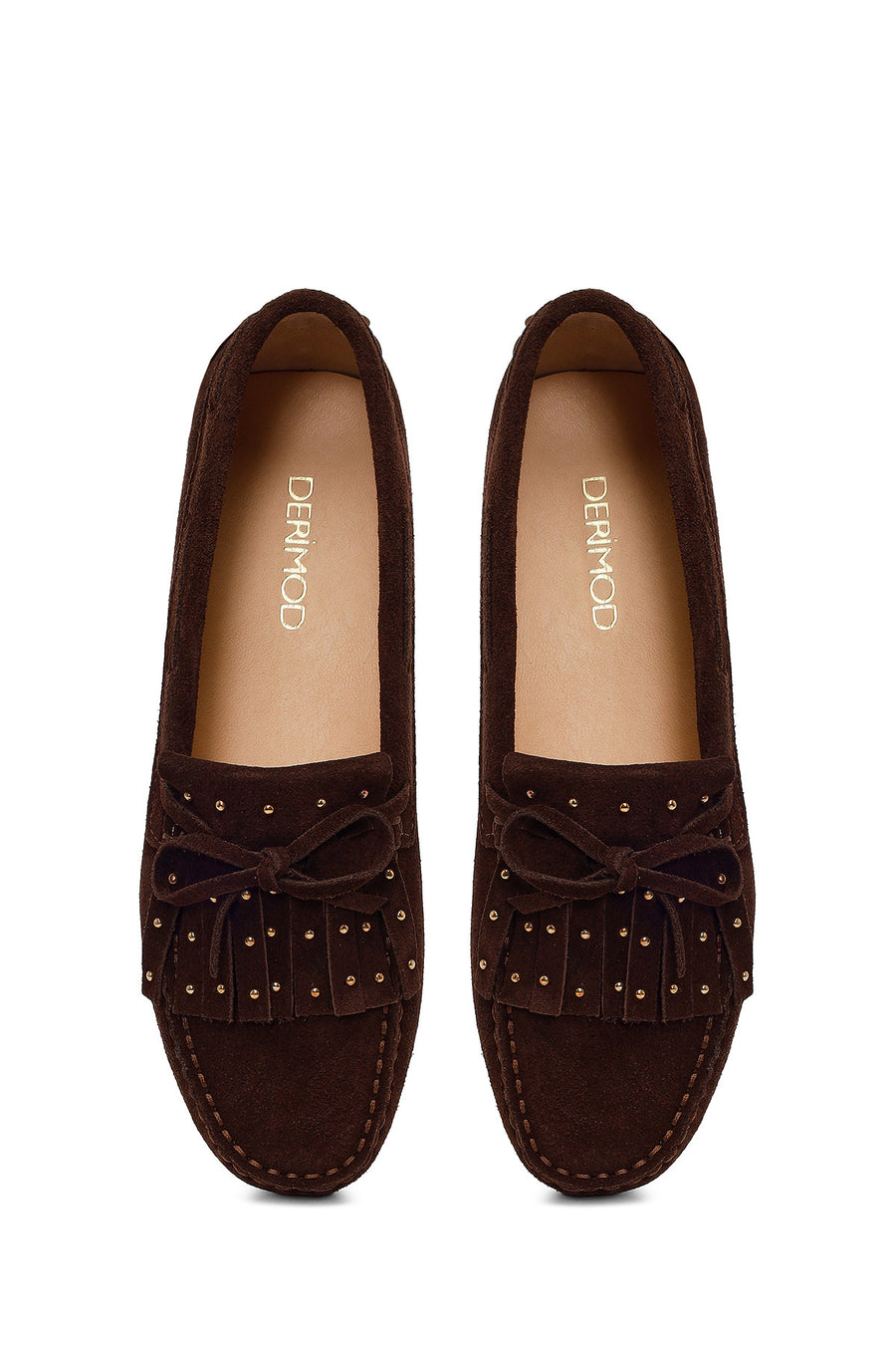 Woman Brown Tasselled Suede Loafer