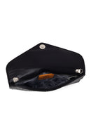 Woman Black Chain-Strap Rhinestone Evening Bag | Derimod