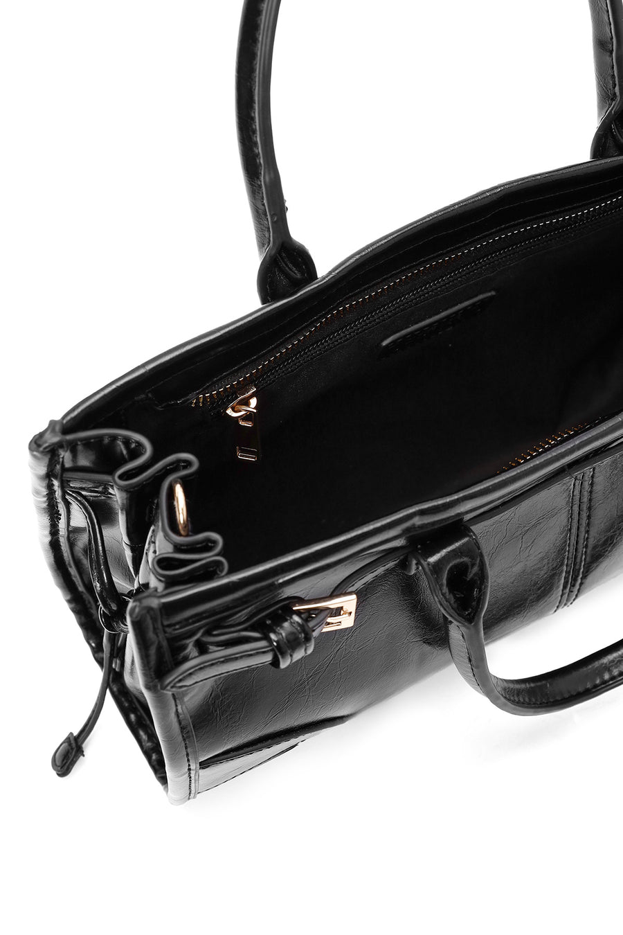 Woman Black Long-Strap Shoulder Bag