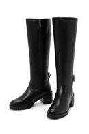 Women's Black Heeled Zippered Casual Boots | Derimod