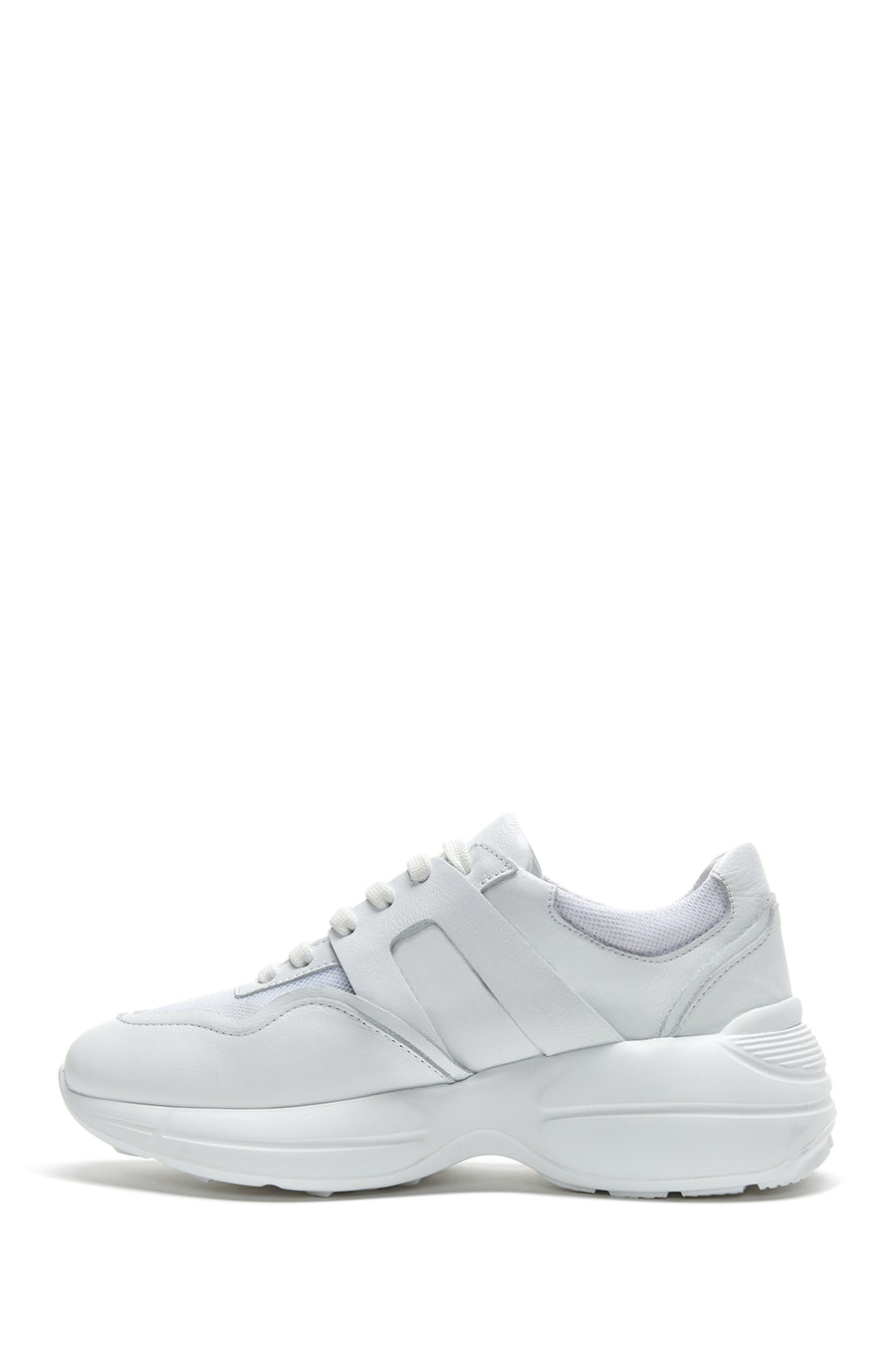 Women's Leather High Sole Sneaker