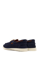 Men's Navy Blue Lace-up Suede Leather Casual Shoes | Derimod