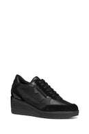 Geox Kadın Siyah D Ilde Bağcıklı Dolgu Topuklu Sneaker | Derimod