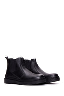 Men's Black Leather Casual Chelsea Boots | Derimod