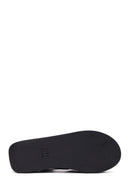 Women's Black Ankle Buckle Platform Leather Sandals | Derimod