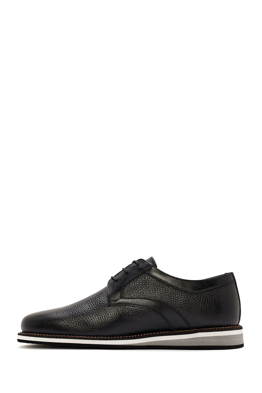 Men's Black Lace-up Leather Casual Shoes