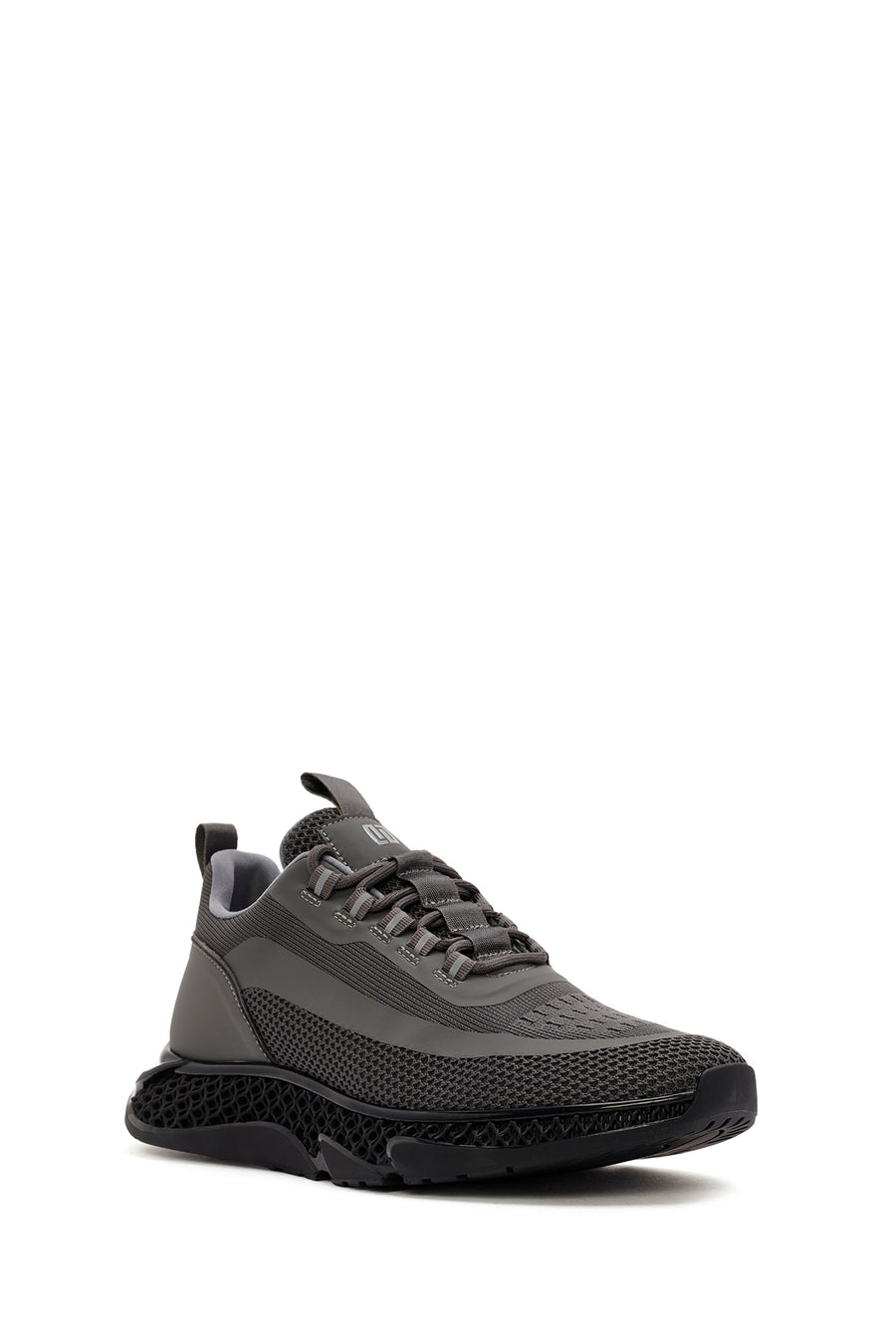 Derimod Zero Erkek Gri Kalın Tabanlı Bağcıklı Kumaş Sneaker