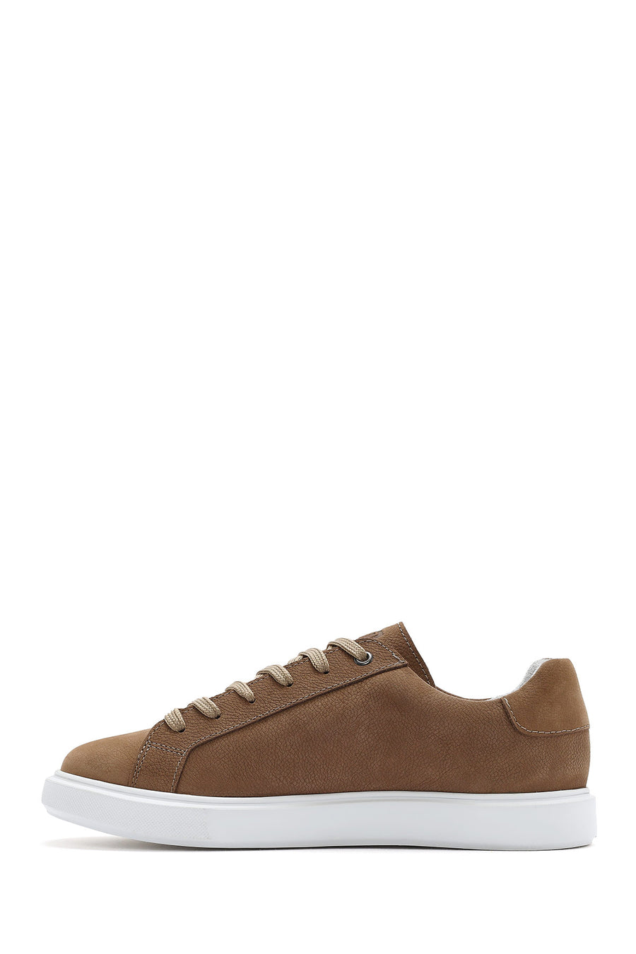 Men's Mink Lace-Up Nubuck Leather Sneaker
