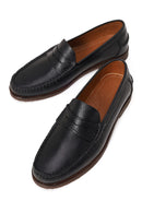 Erkek Siyah Deri Casual Loafer | Derimod
