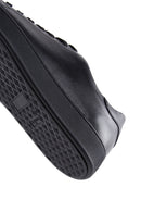 Male Black Lace-Up Leather Sneaker | Derimod