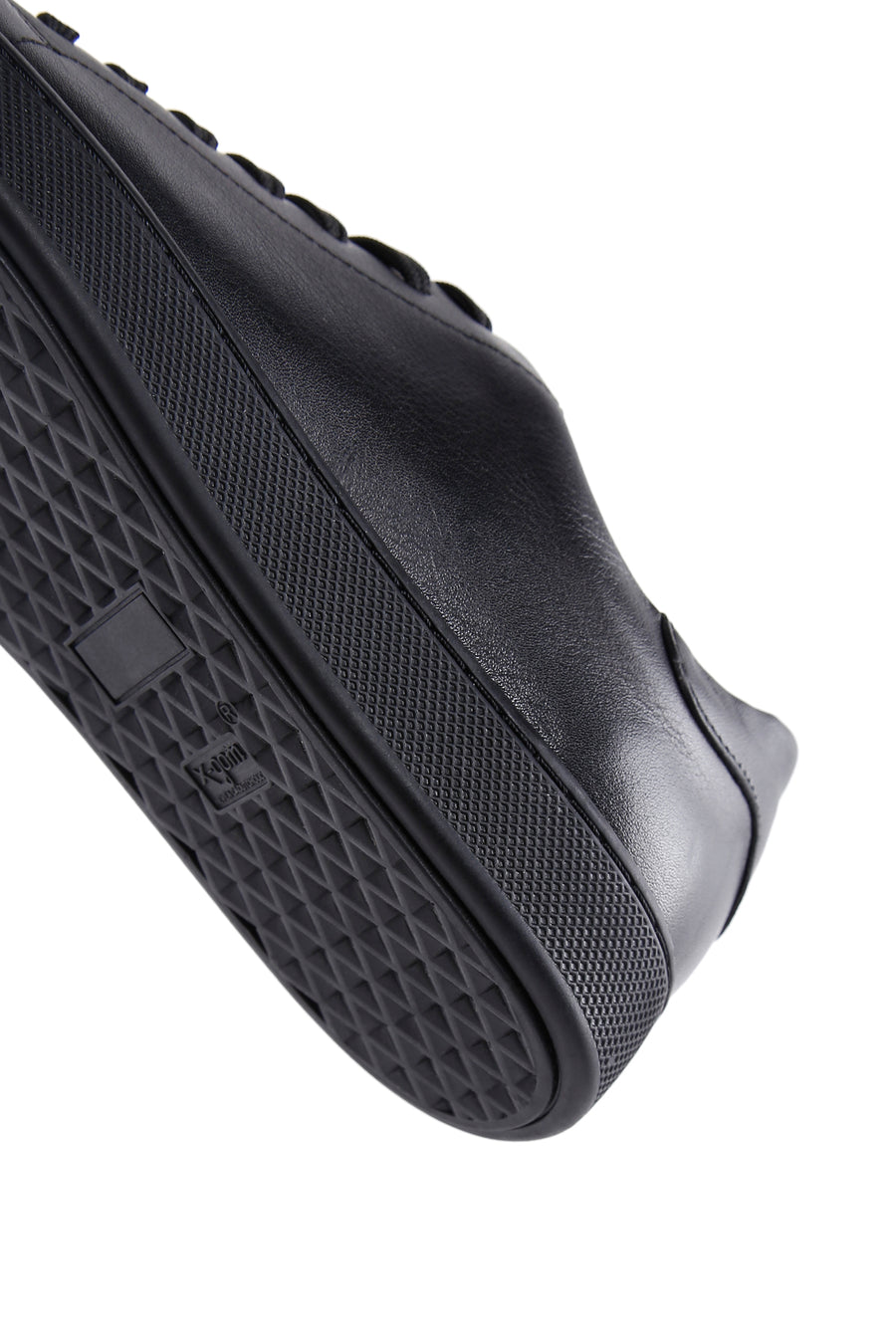 Male Black Lace-Up Leather Sneaker