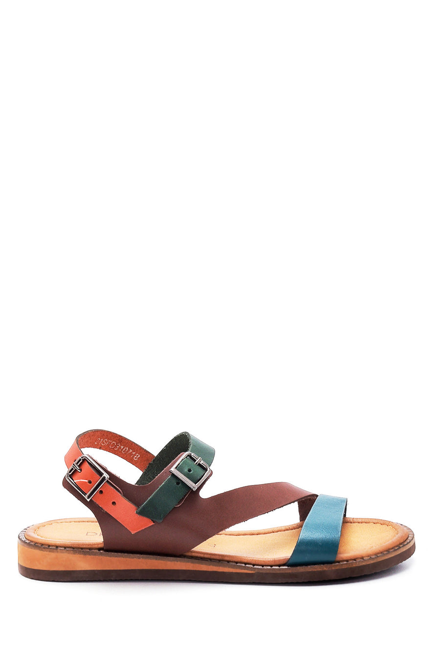 Women's Leather Bodrum Sandals 22SFD310418 | Derimod