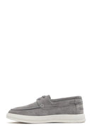 Men's Gray Lace-up Suede Leather Casual Shoes | Derimod