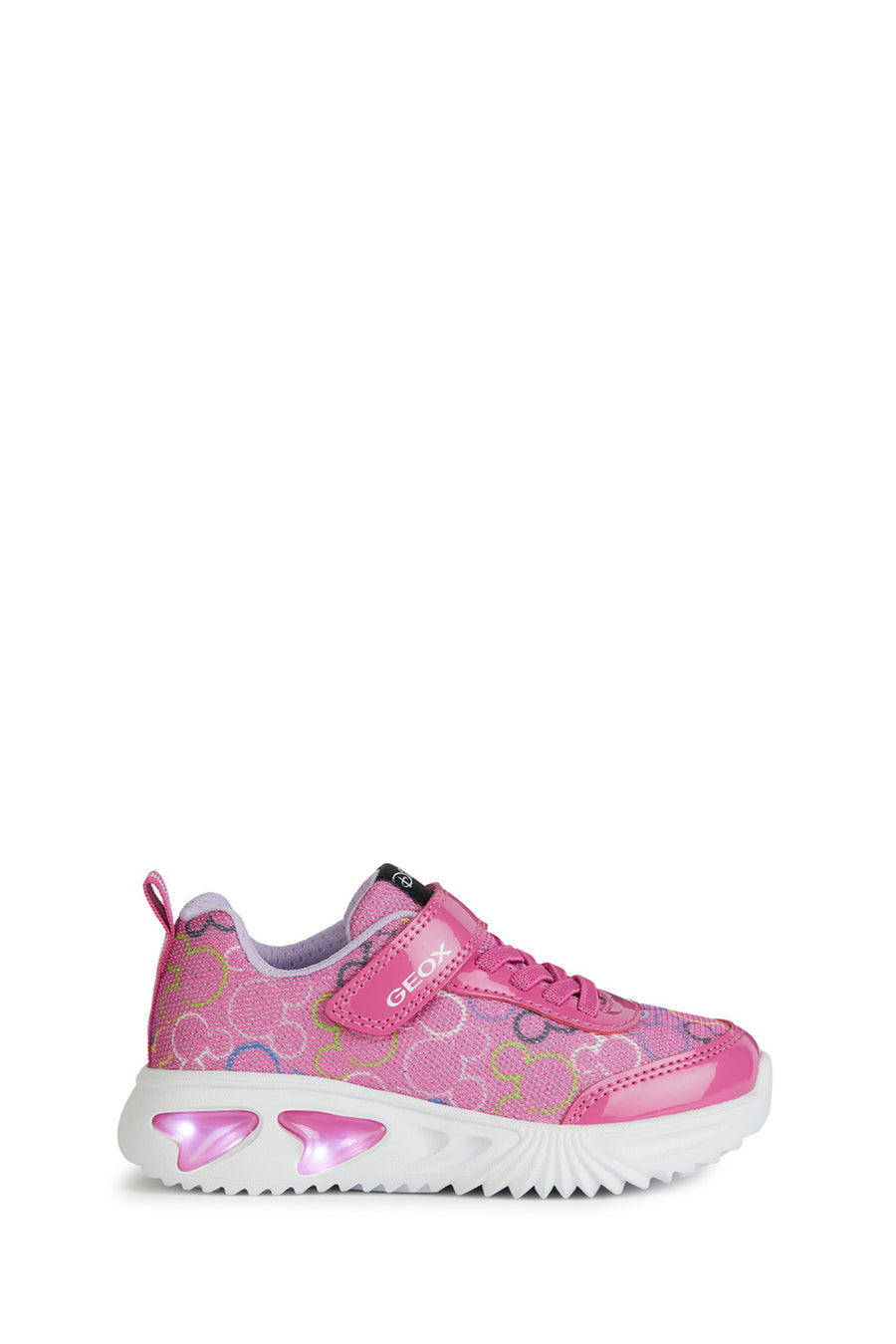 Geox Girls Fuchsia Assister Banded Fabric Sneakers