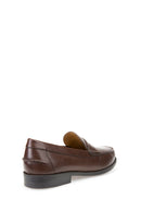Geox Men's Brown New Damon Leather Loafer | Derimod