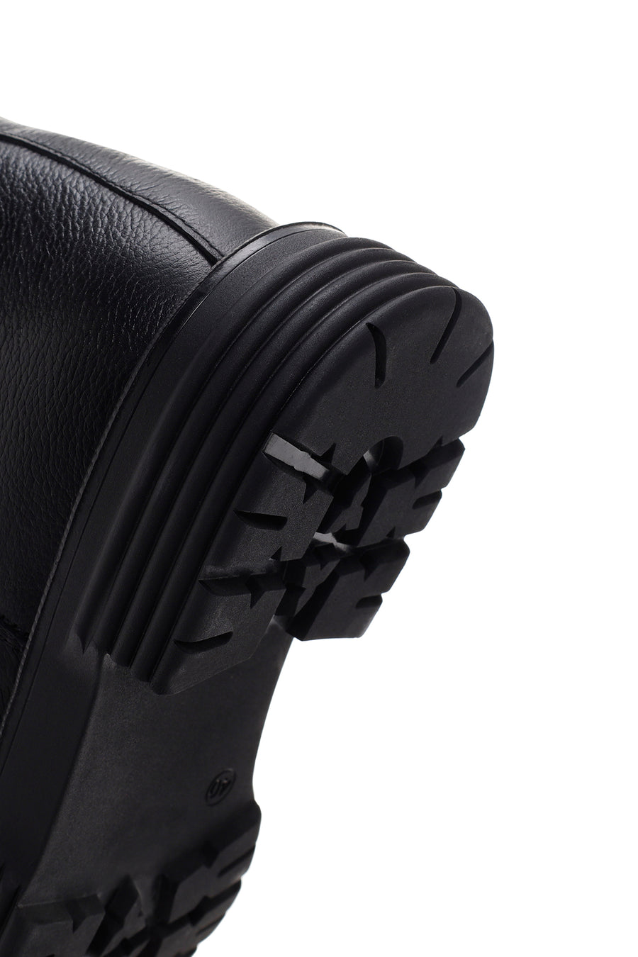 Men's Black Zippered Leather Casual Boots