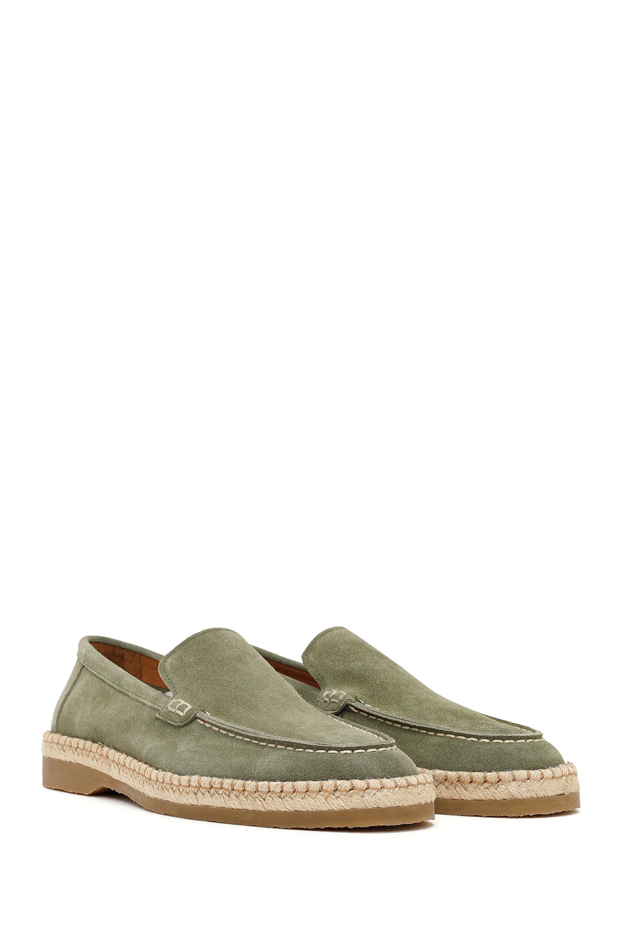 Men's Green Suede Leather Casual Loafer