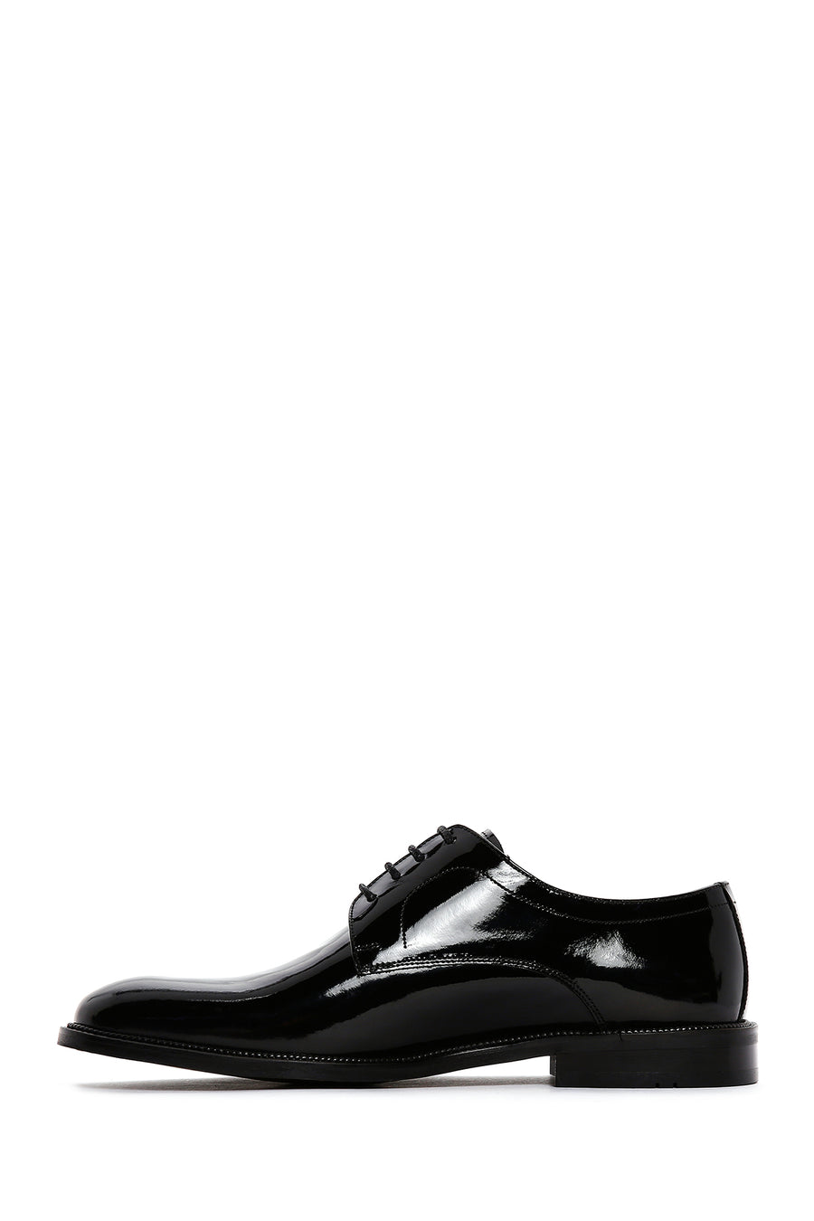 Men's Black Laced Patent Leather Classic Shoes