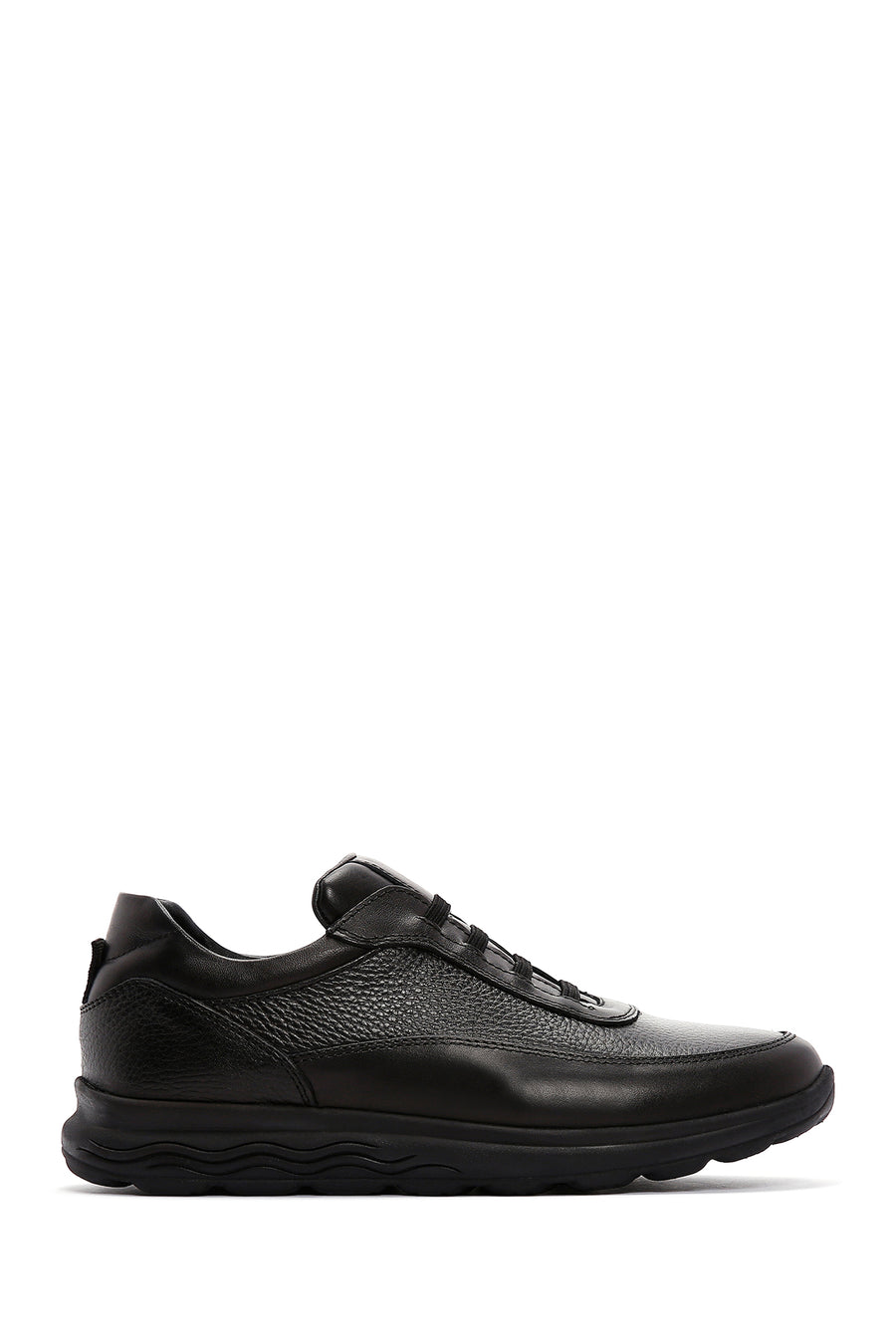 Men's Black Leather Casual Sneaker 23WFD6088FT | Derimod
