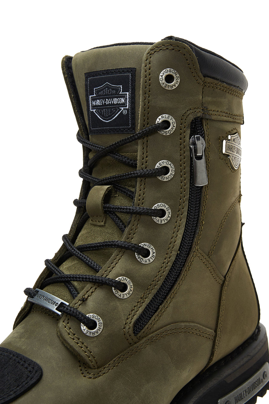 Harley Davidson Erkek Yeşil Riddick Deri Postal Bot
