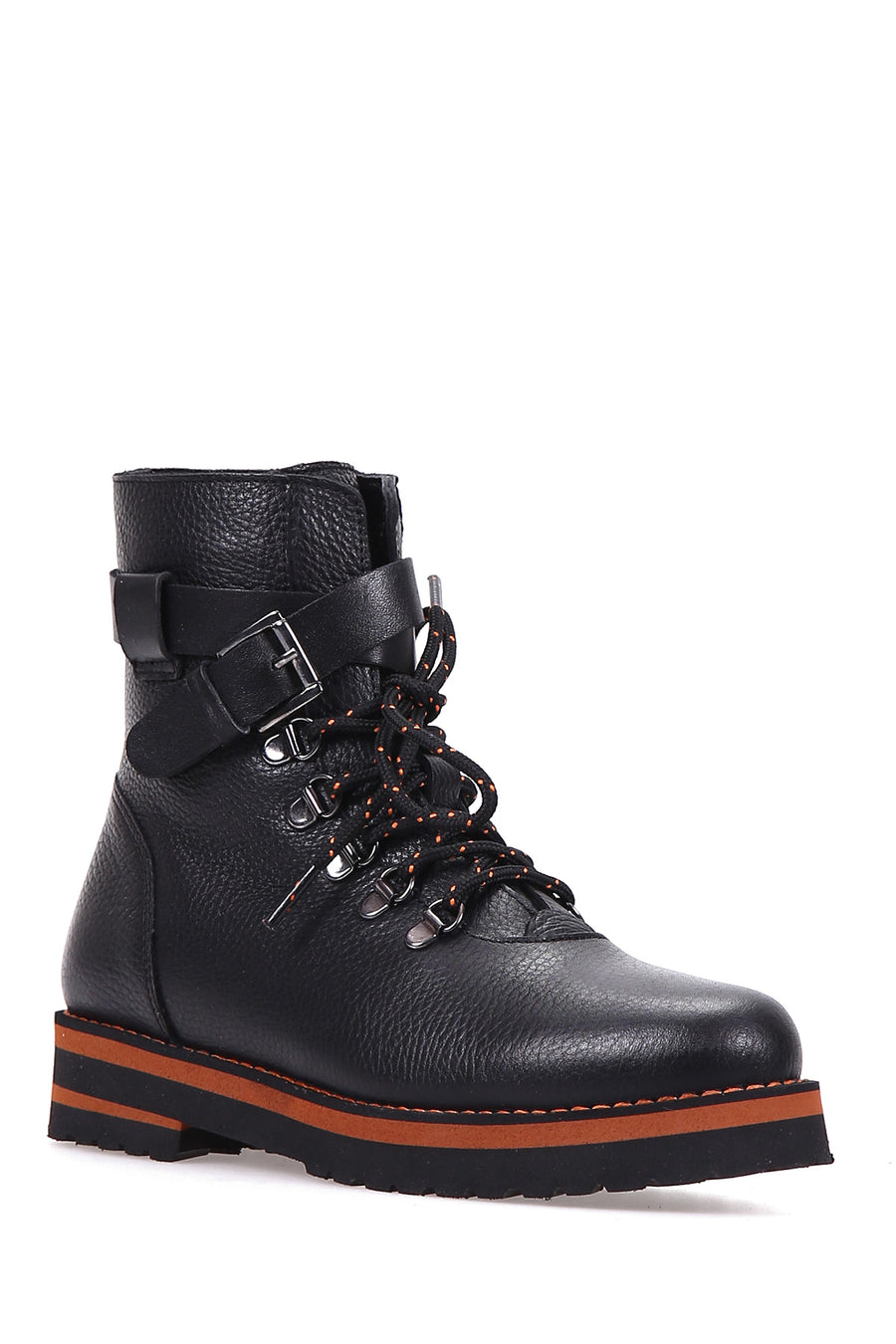 Women's Zipper Detailed Leather Boots