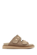 Women's Mink Suede Leather Slippers | Derimod