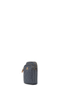 Woman Blue Long-Strap Fabric Mini Crossbody Bag | Derimod