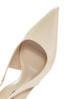 Women's Cream Open Back Thin Heeled Shoes | Derimod