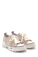 Women's Suede Leather Sneaker | Derimod