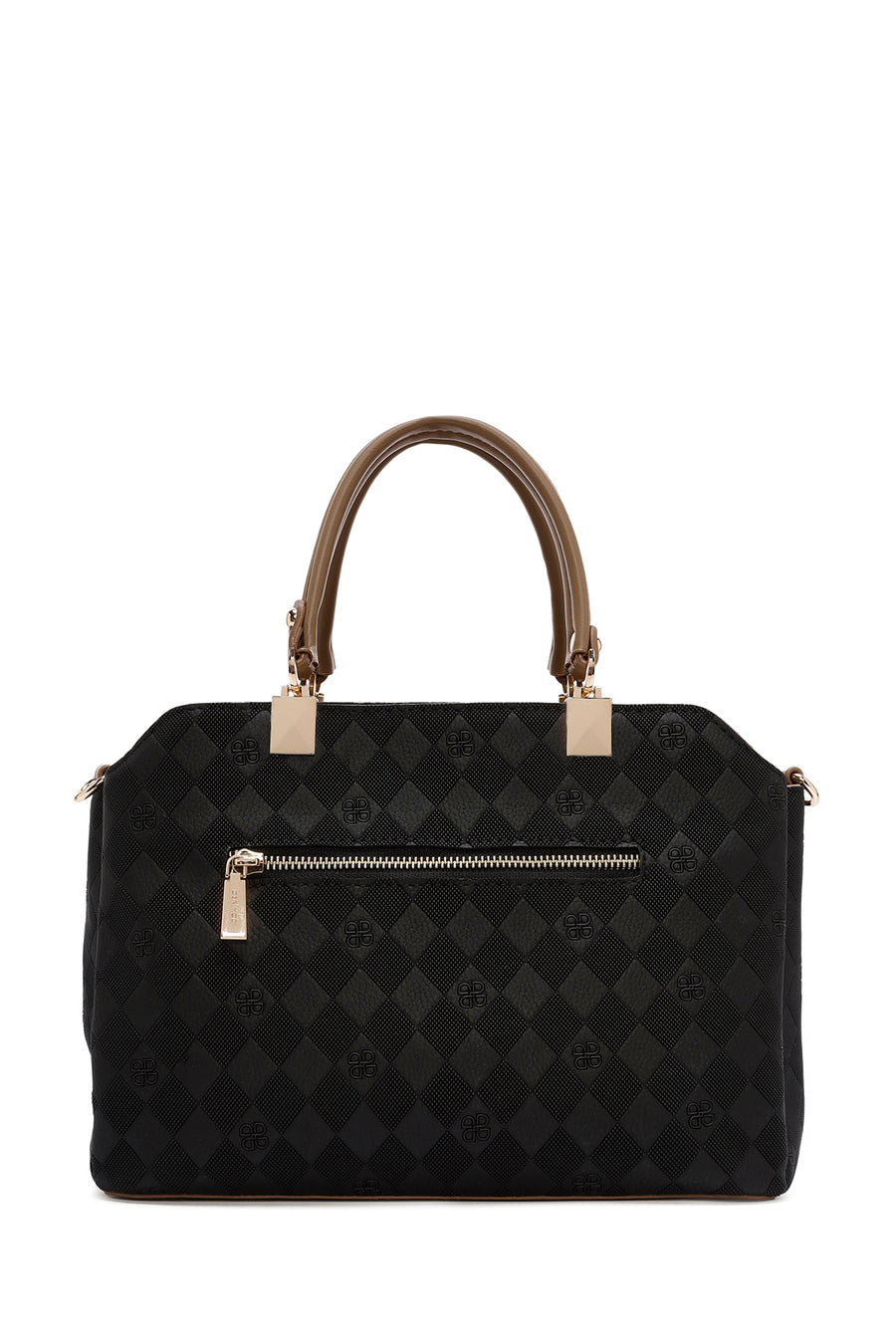 Women's Black Long Strap Printed Shoulder Bag