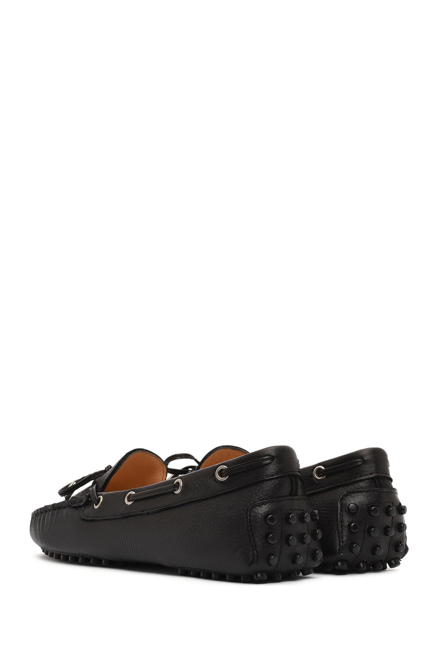 Woman Black Leather Loafer