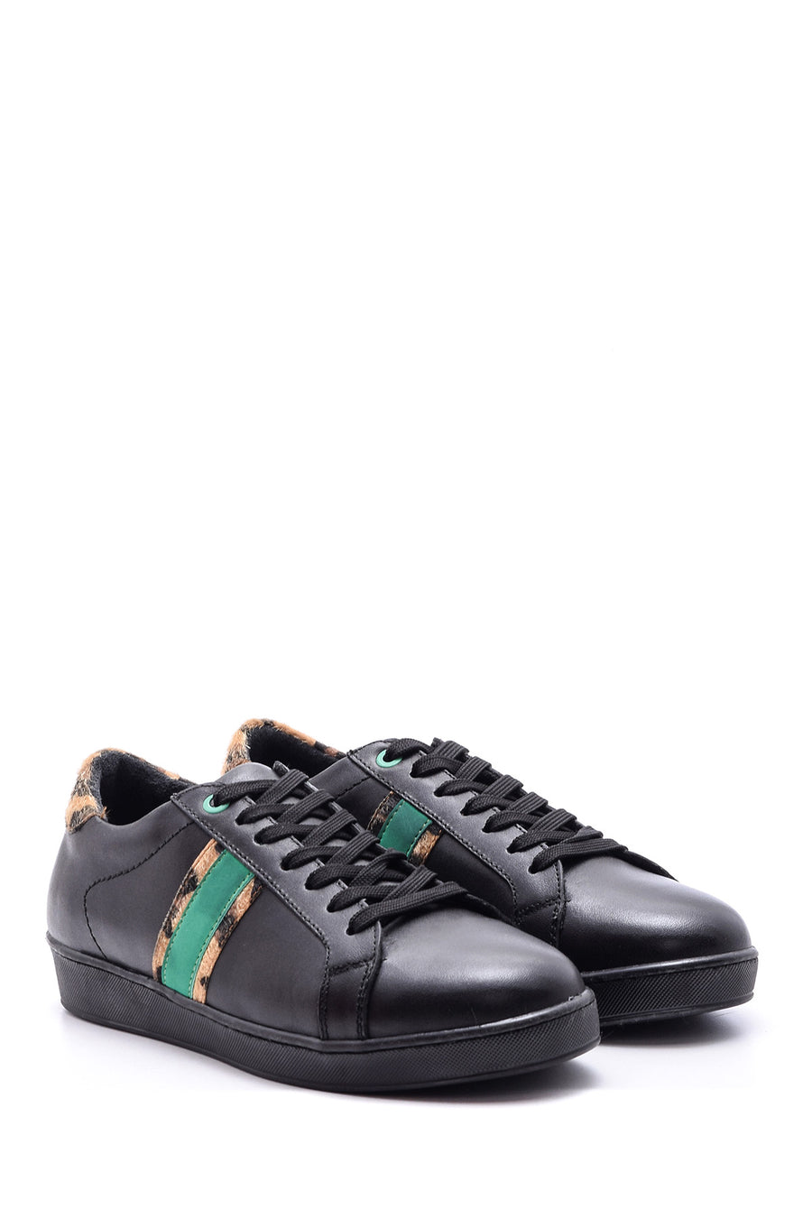 Women's Leopard Detailed Leather Sneaker