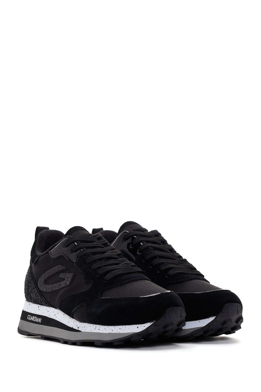 Alberto Guardiani Women's Black Wen Thick Soled Stone Sneaker