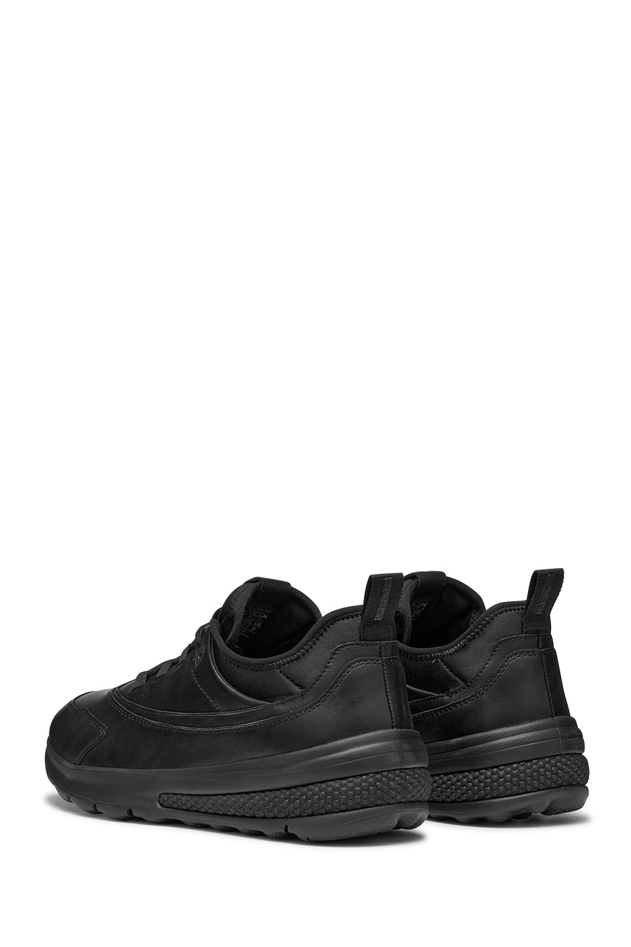 Geox Men's Black Spherica Lace-up Leather Sneaker