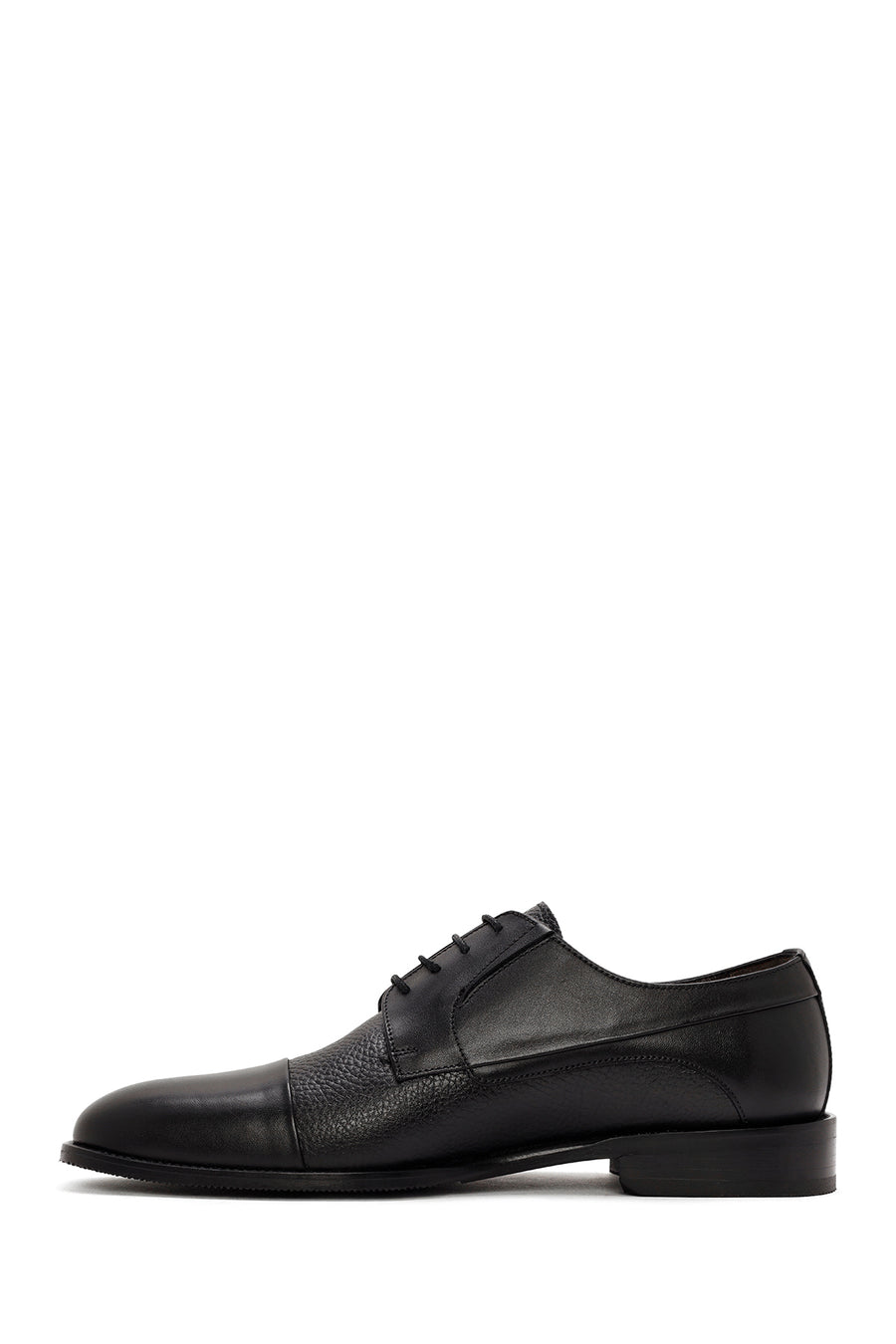 Men's Black Laced Leather Classic Shoes