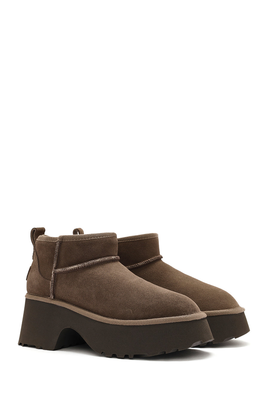 Women's Mink Thick Soled Suede Leather Teddy Boots