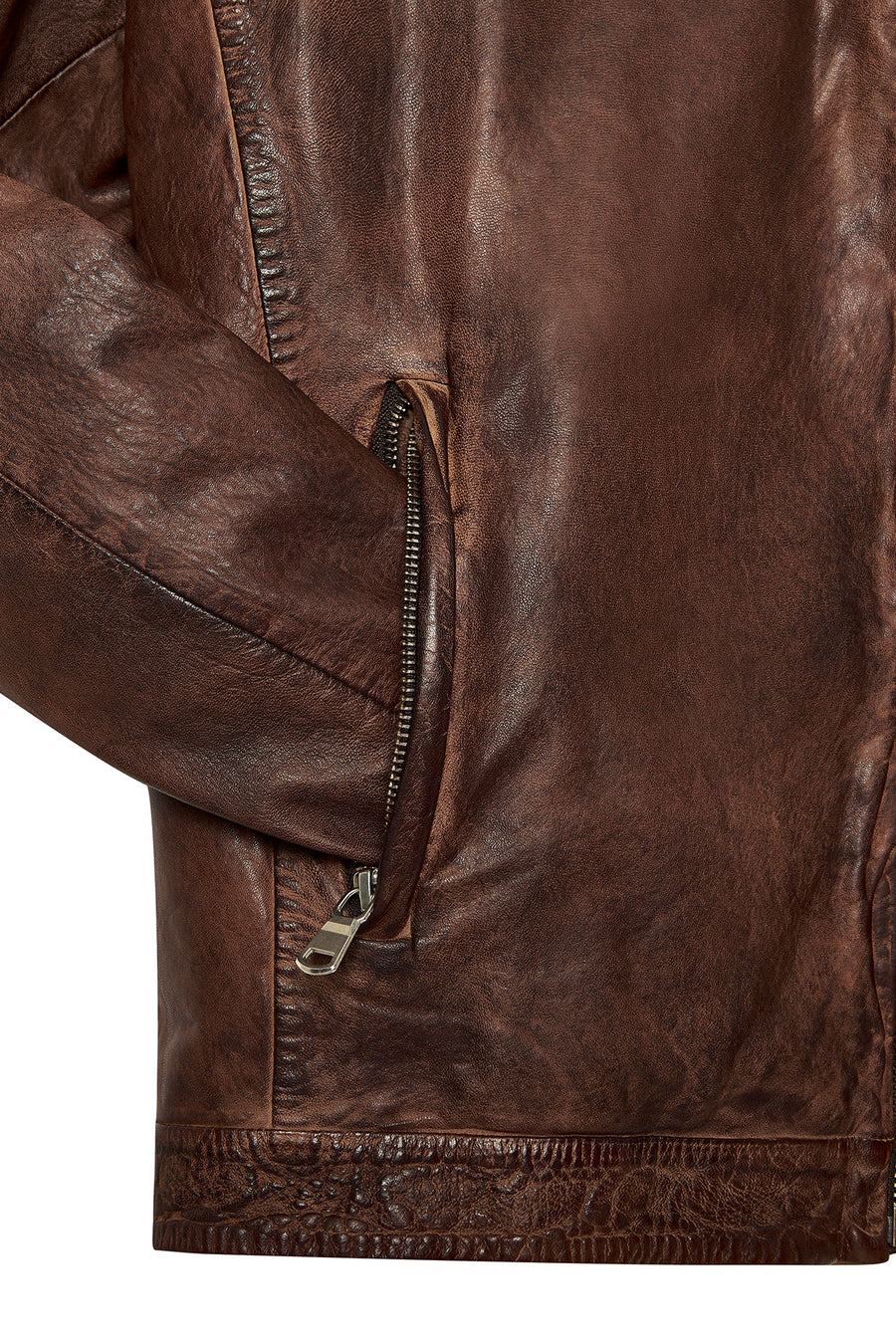 Immobile Men's Brown Sport Leather Jacket
