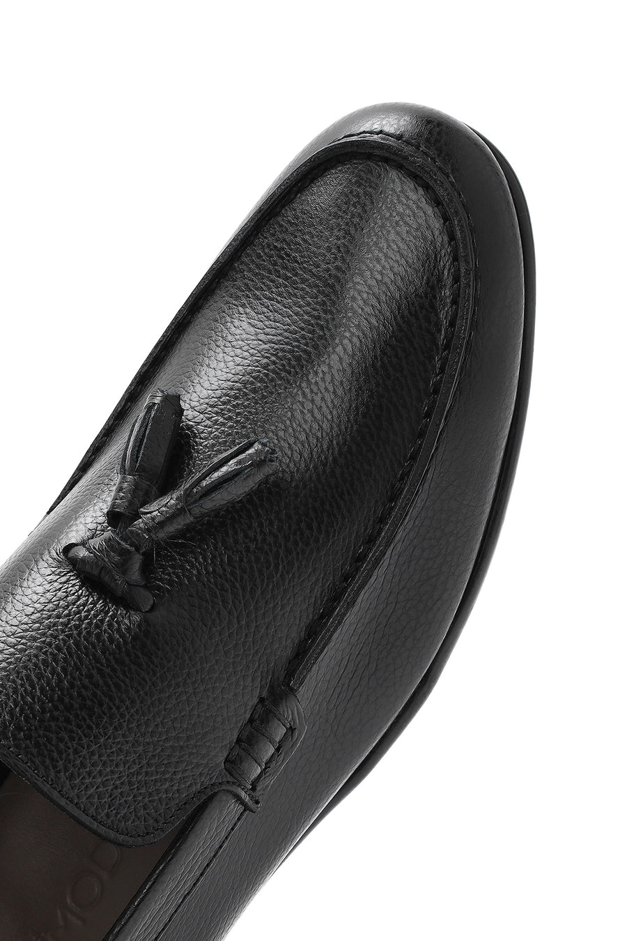 Men's Black Tasseled Leather Casual Loafer