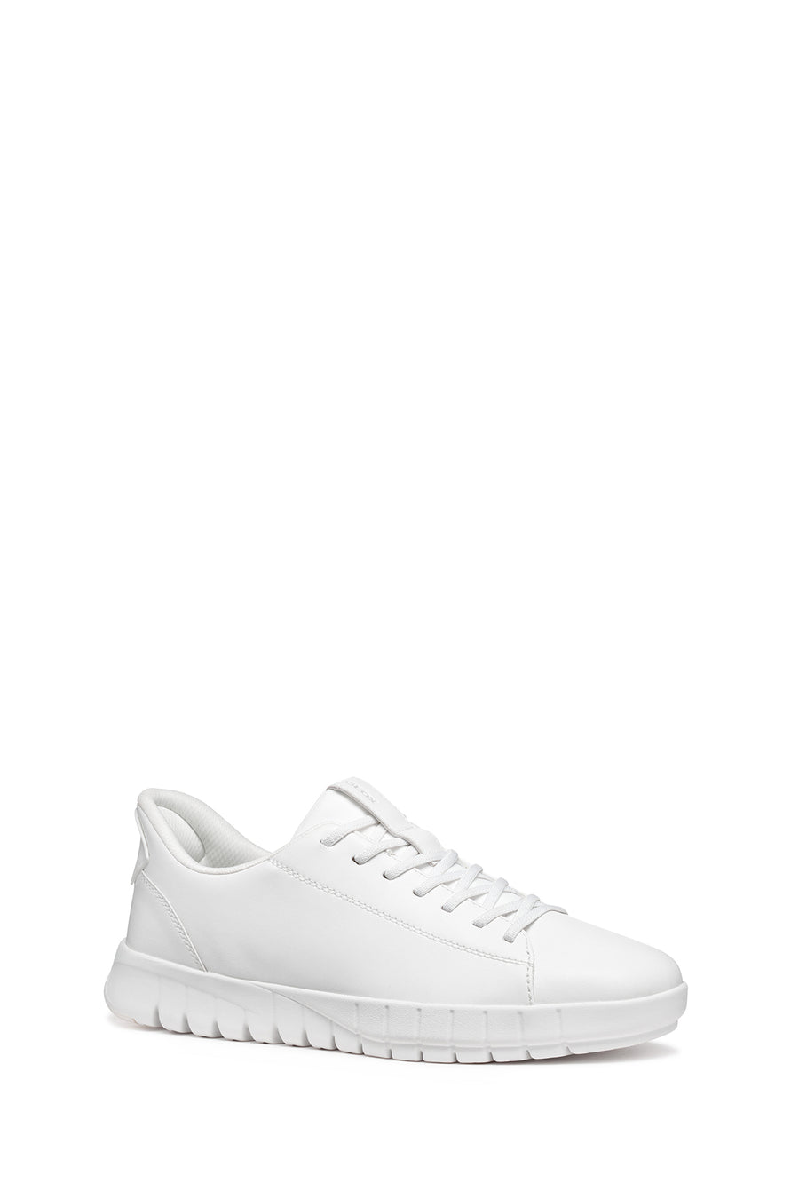 Geox Men White U Flextrıde Plus Lace-up Leather Sneaker