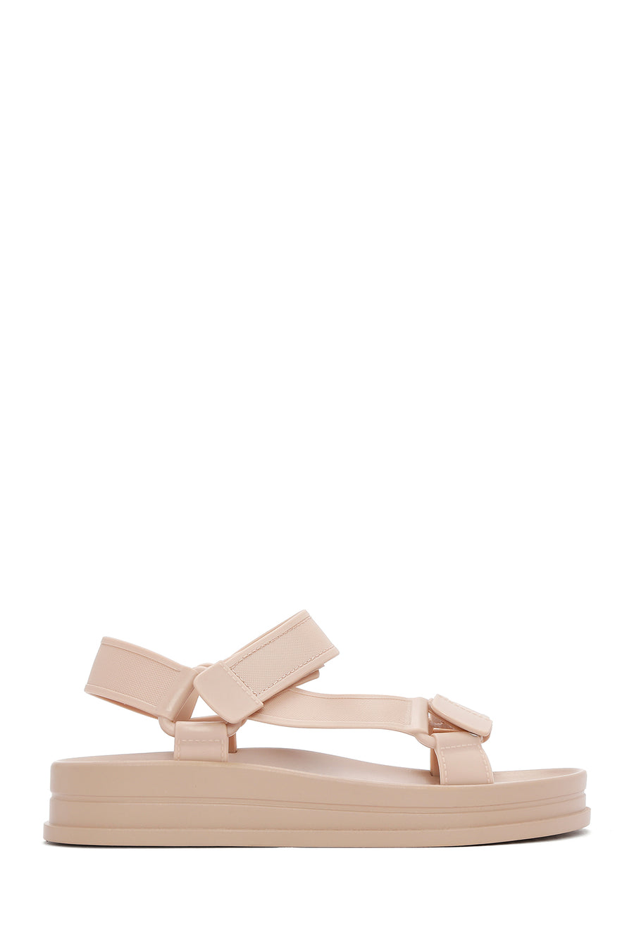 Women's Beige Strappy Thick Soled Jelly Sandals 25SFE4752PV | Derimod