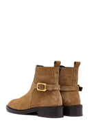 Woman Mink Zippered Suede Leather Boat | Derimod
