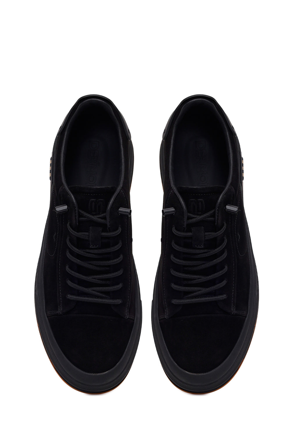 Erkek Siyah Bağcıklı Nubuk Deri Sneaker