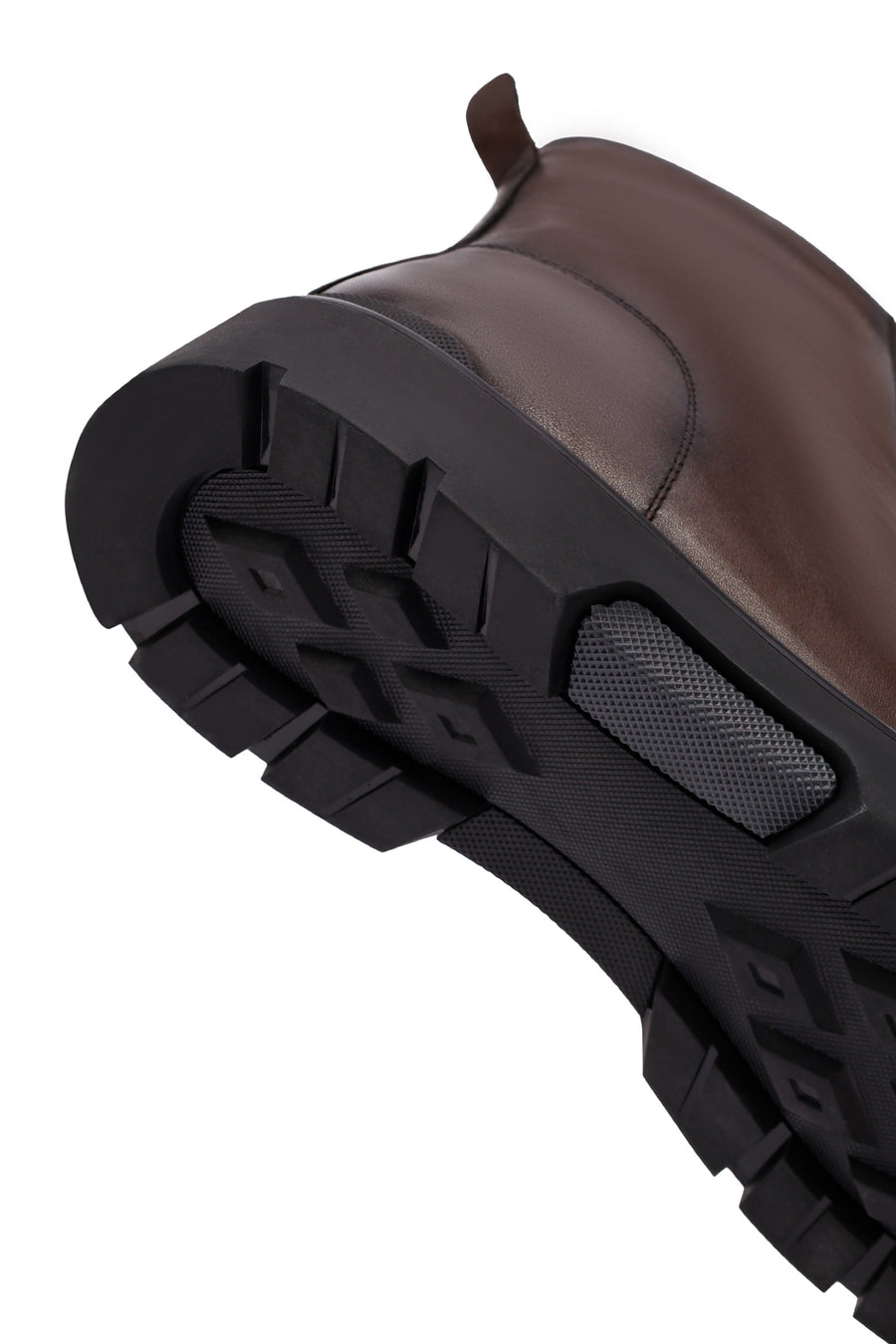 Male Brown Zip Closure Leather Casual Boots