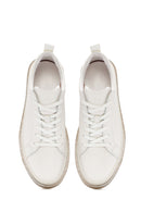 Erkek Beyaz Bağcıklı Deri Sneaker | Derimod
