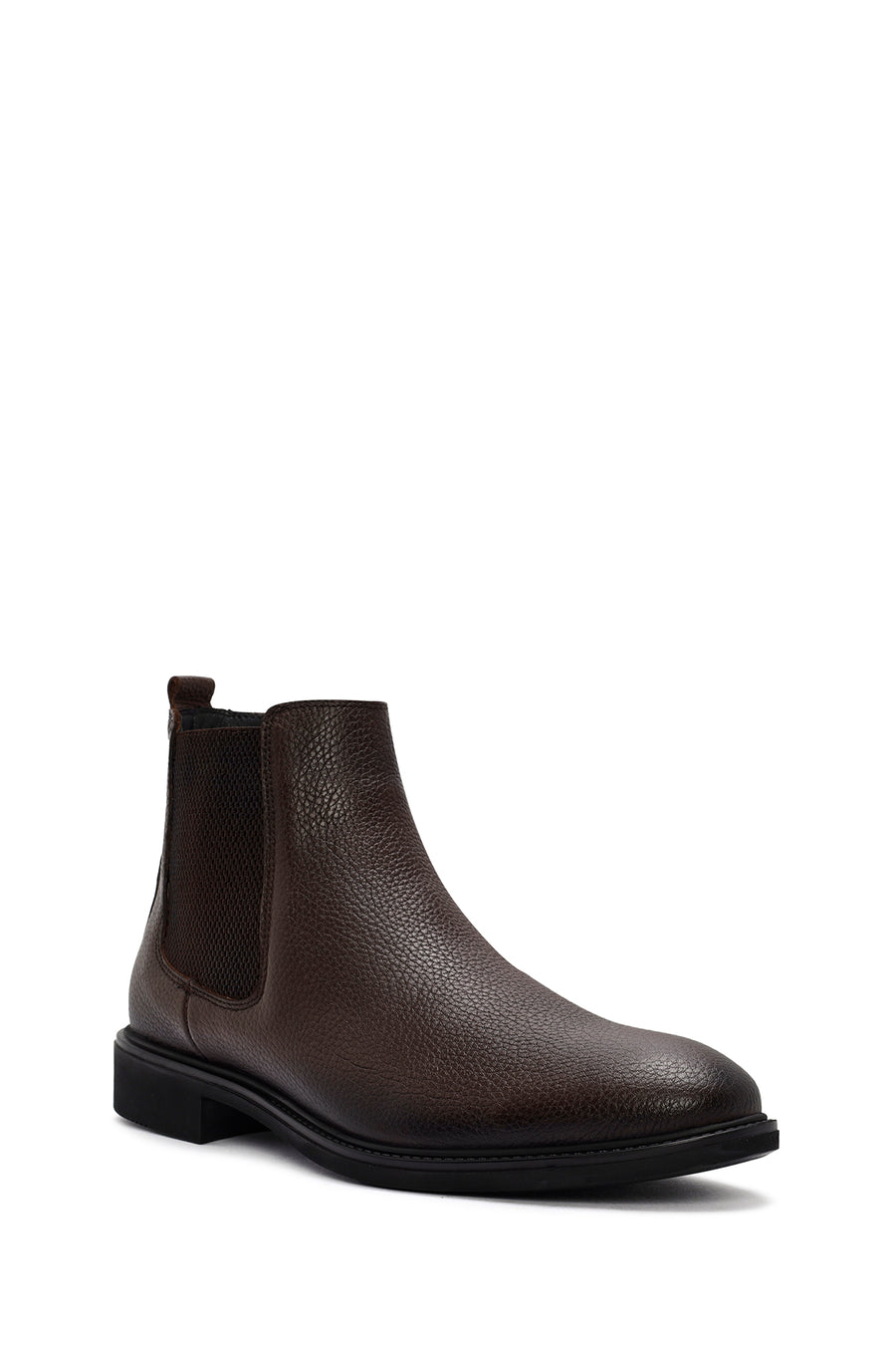 Male Brown Leather Casual Chelsea Boots