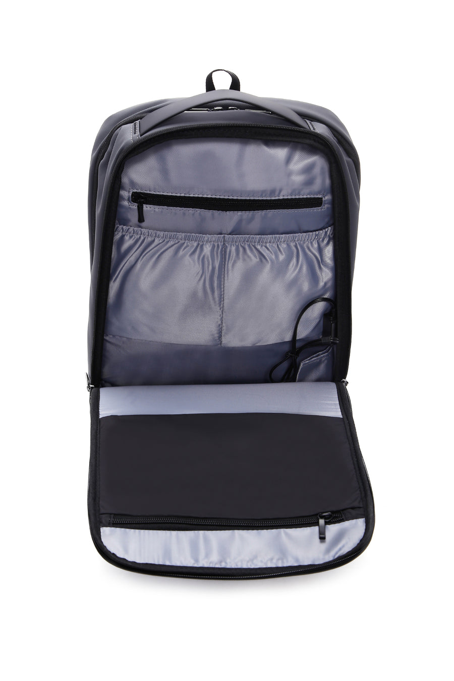 D-Pack Unisex Gray Technological Fabric Hardcase Backpack