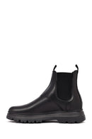 Male Black Leather Chelsea Boots | Derimod