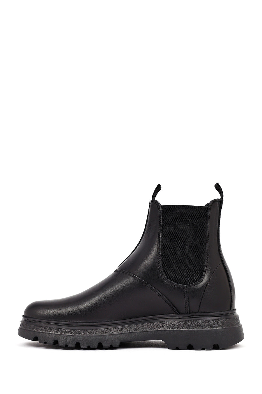 Male Black Leather Chelsea Boots